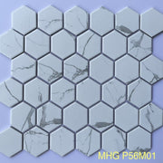 Gạch Lục Giác Màu Trắng Vân Mây MHG P56M01 - Daisan Store