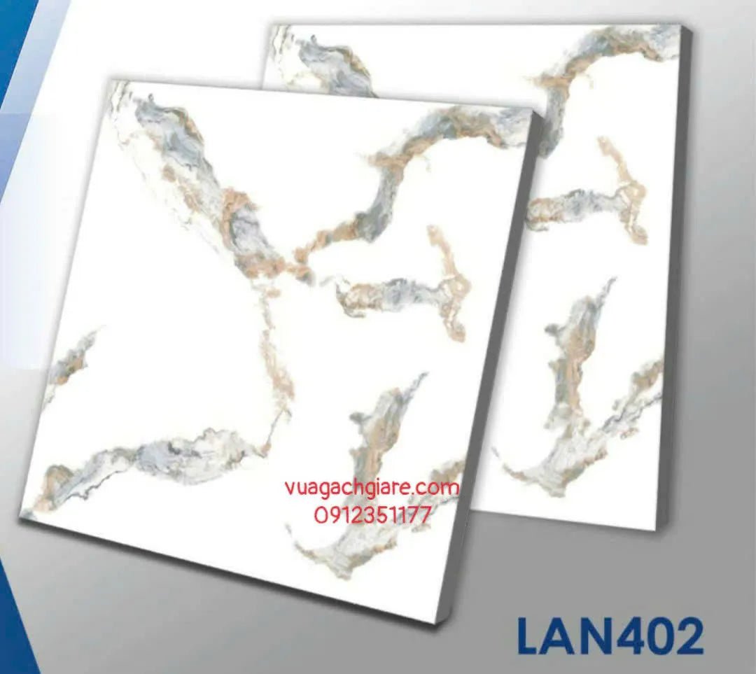 Gạch Men 40x40 Ốp Lát Giá Rẻ trắng vân khói LAN402 - Daisan Store