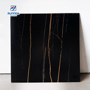 Gạch men mài mờ vân đá cẩm thạch chống trơn 60x60 80x80 màu đen vàng - Daisan Store