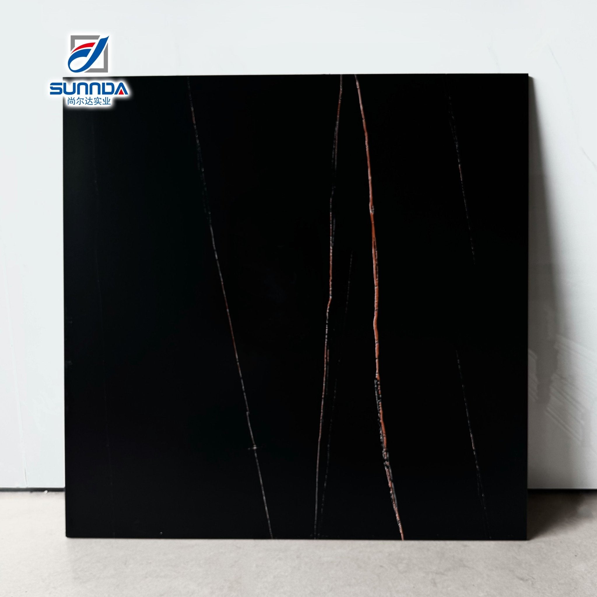 Gạch men mài mờ vân đá cẩm thạch chống trơn 60x60 80x80 màu đen vàng - Daisan Store