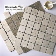 Gạch men sứ in phun chống trơn giá sỉ nhà máy Bluwhale, gạch ốp hồ bơi Foshan - Daisan Store