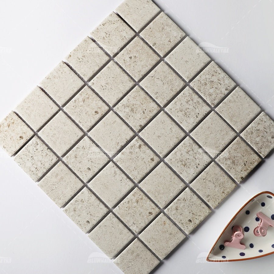 Gạch men sứ in phun chống trơn giá sỉ nhà máy Bluwhale, gạch ốp hồ bơi Foshan - Daisan Store