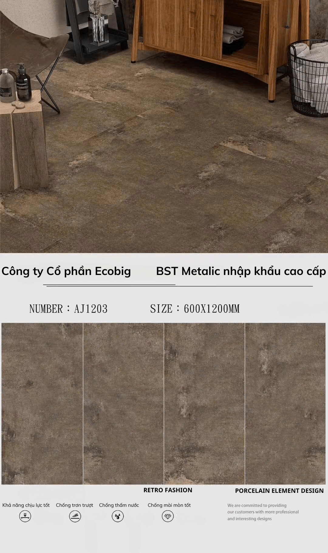 Gạch Metalic KT 60x120cm mã AJ1203 - Daisan Store