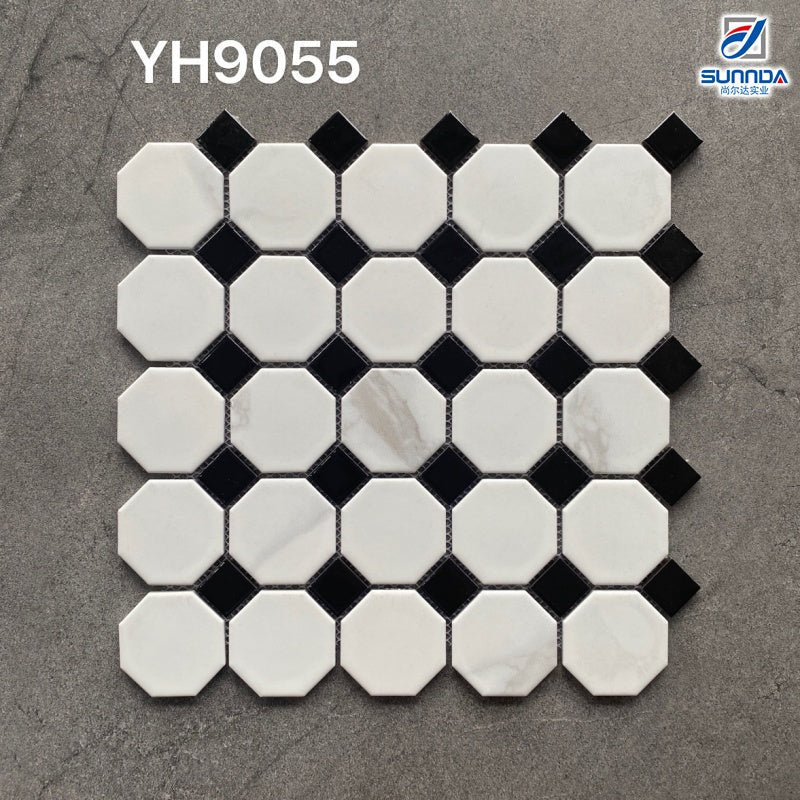 Gạch Mosaic Bề Mặt Mờ Đơn Giản, Vân Đá Cẩm Thạch Trắng Carrara, Dùng Trang Trí Hồ Bơi, Phòng Tắm, Nhà Bếp, Đa Dạng Hình Dạng Và Kích Thước - Daisan Store