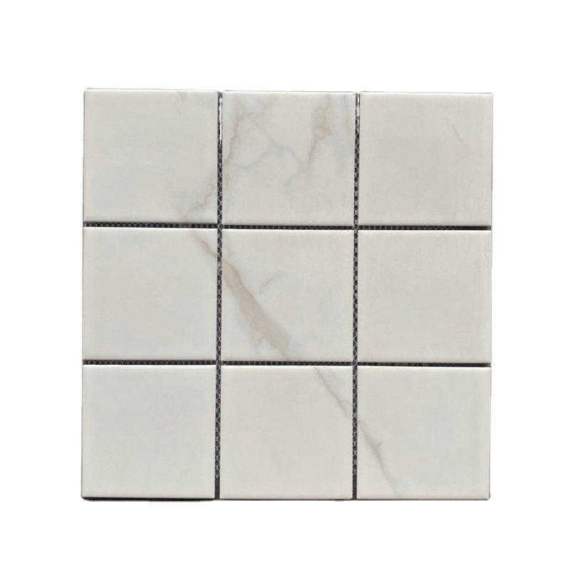 Gạch Mosaic Bề Mặt Mờ Đơn Giản, Vân Đá Cẩm Thạch Trắng Carrara, Dùng Trang Trí Hồ Bơi, Phòng Tắm, Nhà Bếp, Đa Dạng Hình Dạng Và Kích Thước - Daisan Store