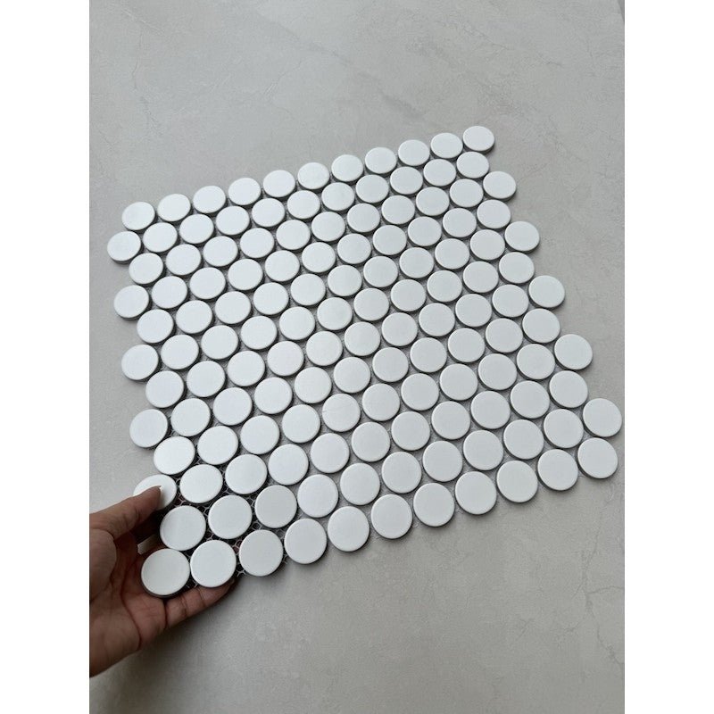 GẠCH MOSAIC CHẤM BI MÀU TRẮNG CB 269 - Daisan Store