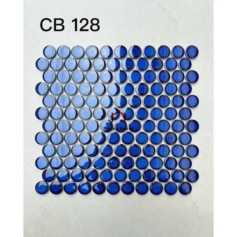 GẠCH MOSAIC CHẤM BI MÀU XANH DƯƠNG CB 128 - Daisan Store