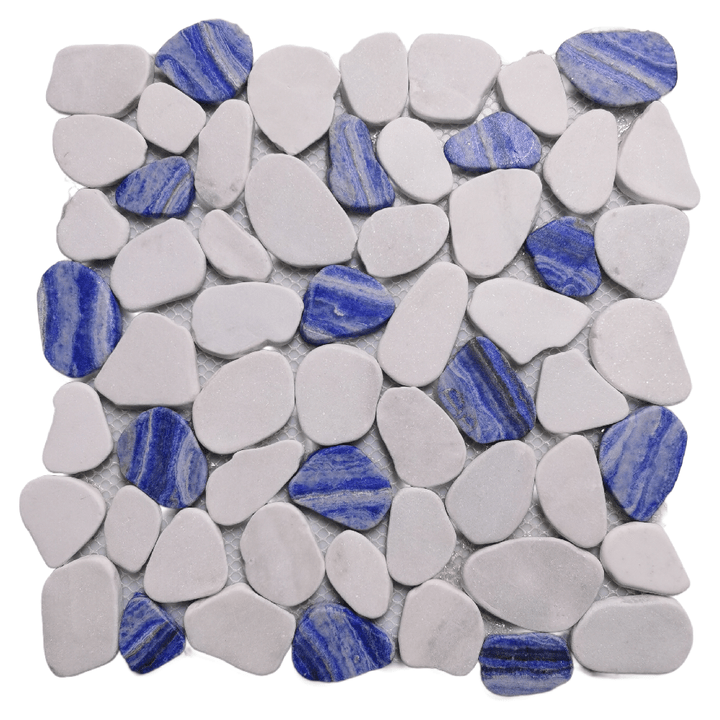 Gạch mosaic đá cẩm thạch Cobblestone cao cấp OMK Factory trang trí nhà sang trọng - Daisan Store