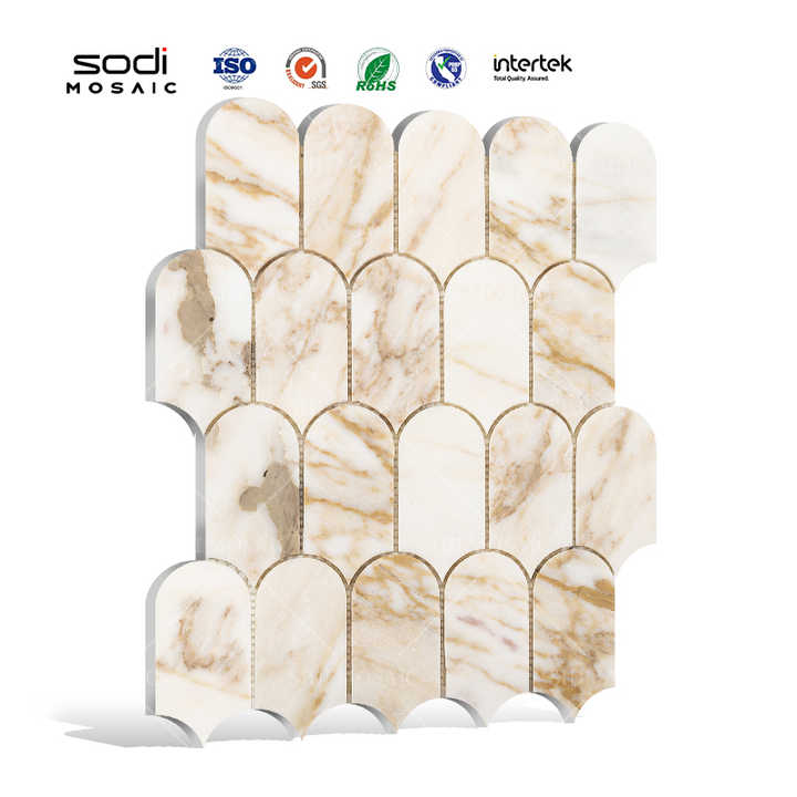 Gạch mosaic đá cẩm thạch thiết kế mới tùy chỉnh cho sàn tường phòng tắm nhiều màu sắc Gạch mosaic đá cẩm thạch cho nhà hàng - Daisan Store