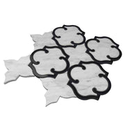 Gạch mosaic đá cẩm thạch trắng và đá cẩm thạch đen thiết kế hiện đại, cắt tia nước, hoàn thiện đánh bóng, bảo hành 1 năm - cho biệt thự - Daisan Store