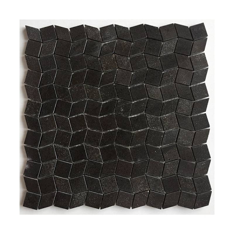 Gạch mosaic đá hình thoi 283x283mm màu đen - Daisan Store