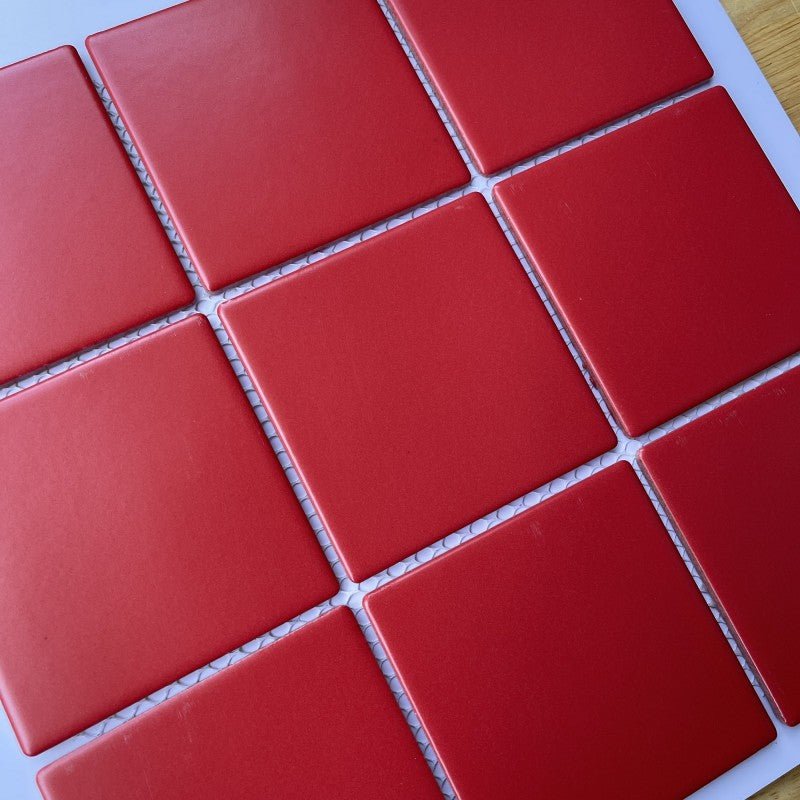 Gạch Mosaic Gốm 97x97mm Men Sứ Màu Đỏ MHG 906 - Daisan Store