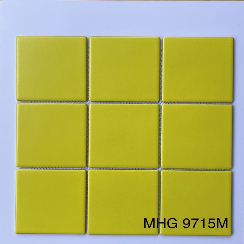 Gạch Mosaic gốm 97x97mm vàng mờ MHG 9715M - Daisan Store