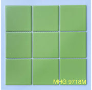 Gạch Mosaic gốm 97x97mm xanh lá mờ MHG 9718M - Daisan Store