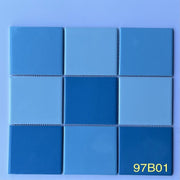 Gạch Mosaic gốm 97x97mm xanh mix mờ 97B01 - Daisan Store