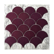 Gạch mosaic gốm hình vảy cá trang trí hồ bơi 300x300mm YD - Y0909 màu tím - Daisan Store