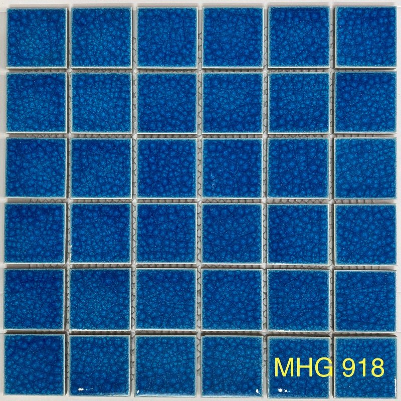 Gạch Mosaic Gốm Men Rạn 2 Lớp Màu Xanh Biển - Daisan Store