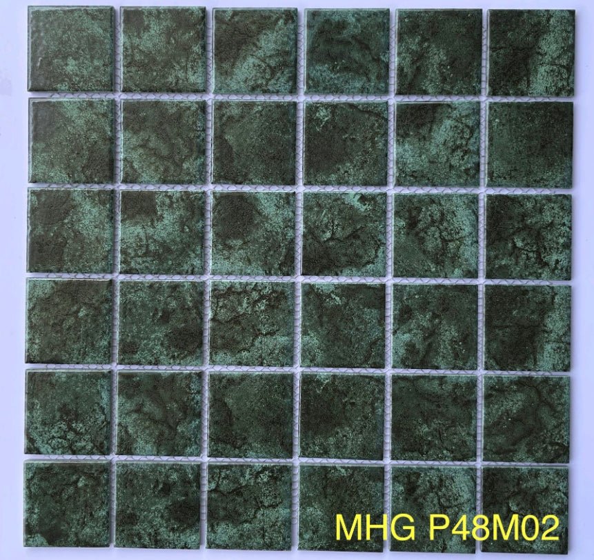 Gạch Mosaic Gốm Sứ 48x48mm Màu Xanh Phục Cổ P48M02 - Daisan Store