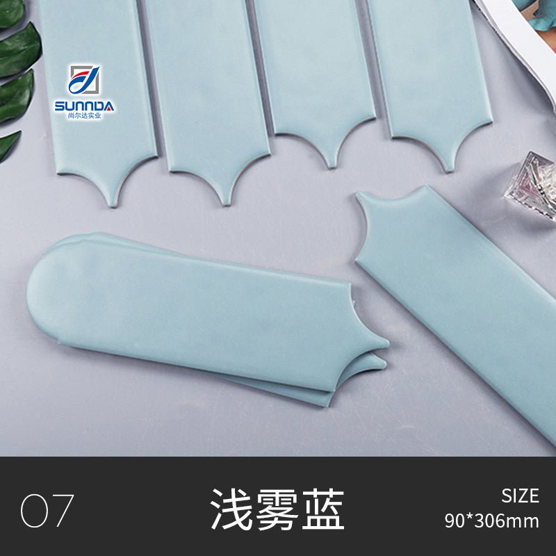 Gạch Mosaic Gốm Sứ Thủ Công Tráng Men Rạn Nứt Vân Lông Vũ 3D Hiện Đại Phật Sơn - Daisan Store