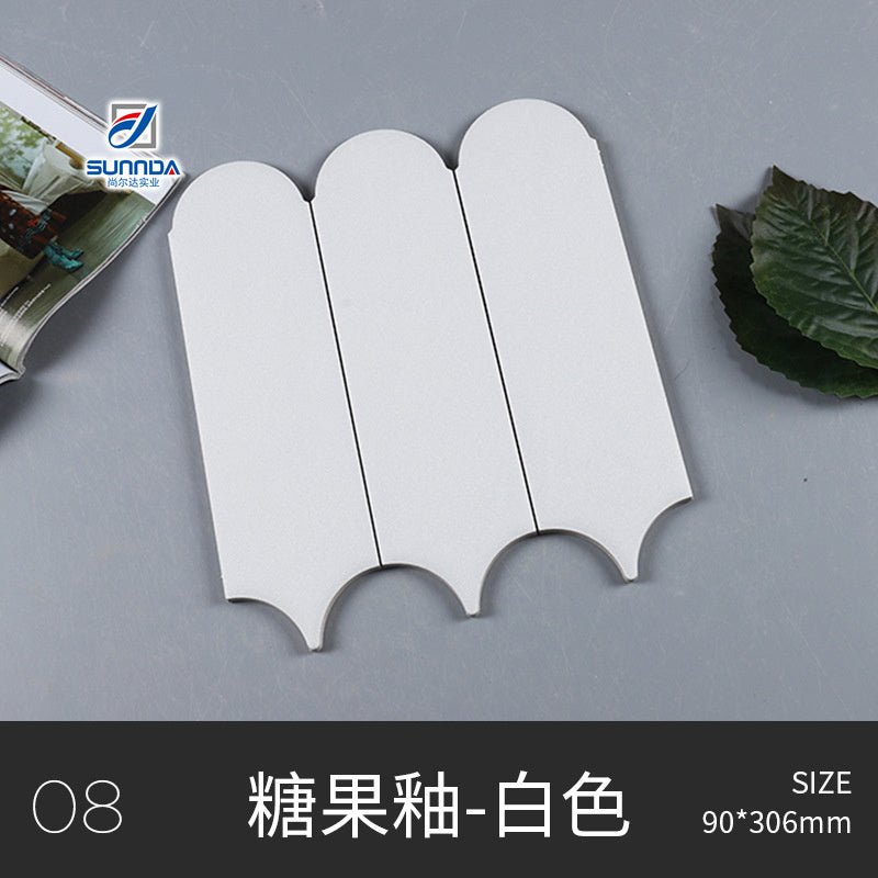 Gạch Mosaic Gốm Tráng Men Thủ Công Hình Lá Lông Vũ 3D Đa Sắc Hiện Đại Dùng Cho Ốp Tường Bếp Và Phòng Tắm - Daisan Store