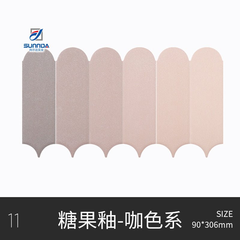 Gạch Mosaic Gốm Tráng Men Thủ Công Hình Lá Lông Vũ 3D Đa Sắc Hiện Đại Dùng Cho Ốp Tường Bếp Và Phòng Tắm - Daisan Store