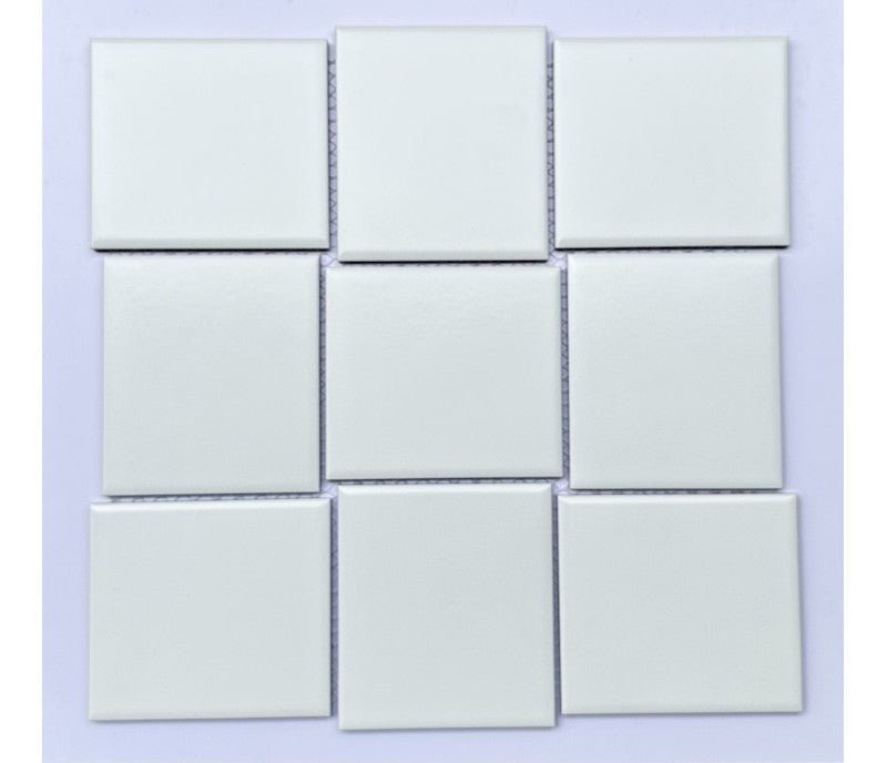 Gạch Mosaic Gốm Vuông Màu Trắng - Daisan Store