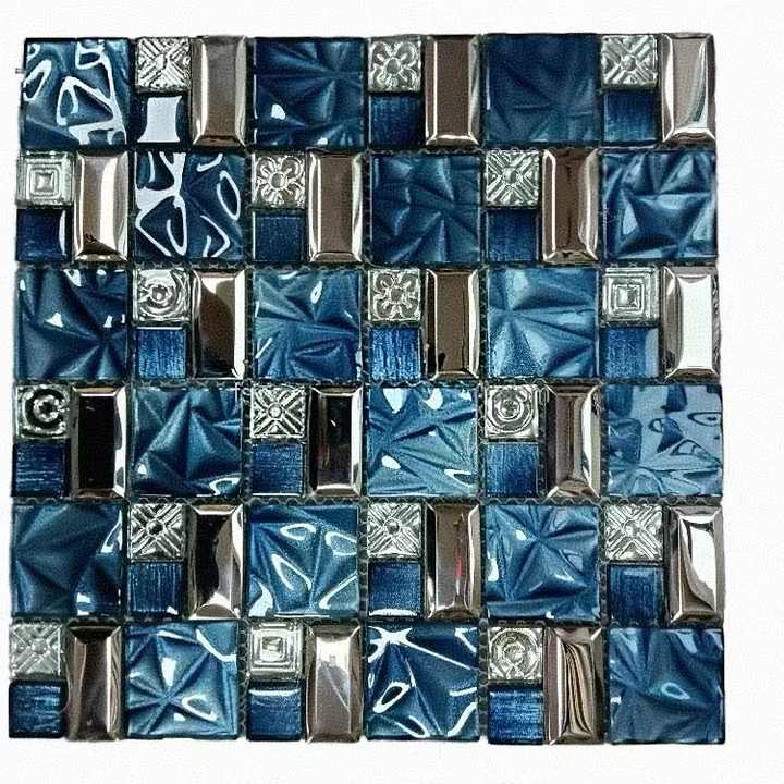 Gạch mosaic gương trang trí màu vàng bằng kính phong cách hiện đại cho phòng tắm biệt thự nhà bếp ốp tường trang trí nội thất - Daisan Store