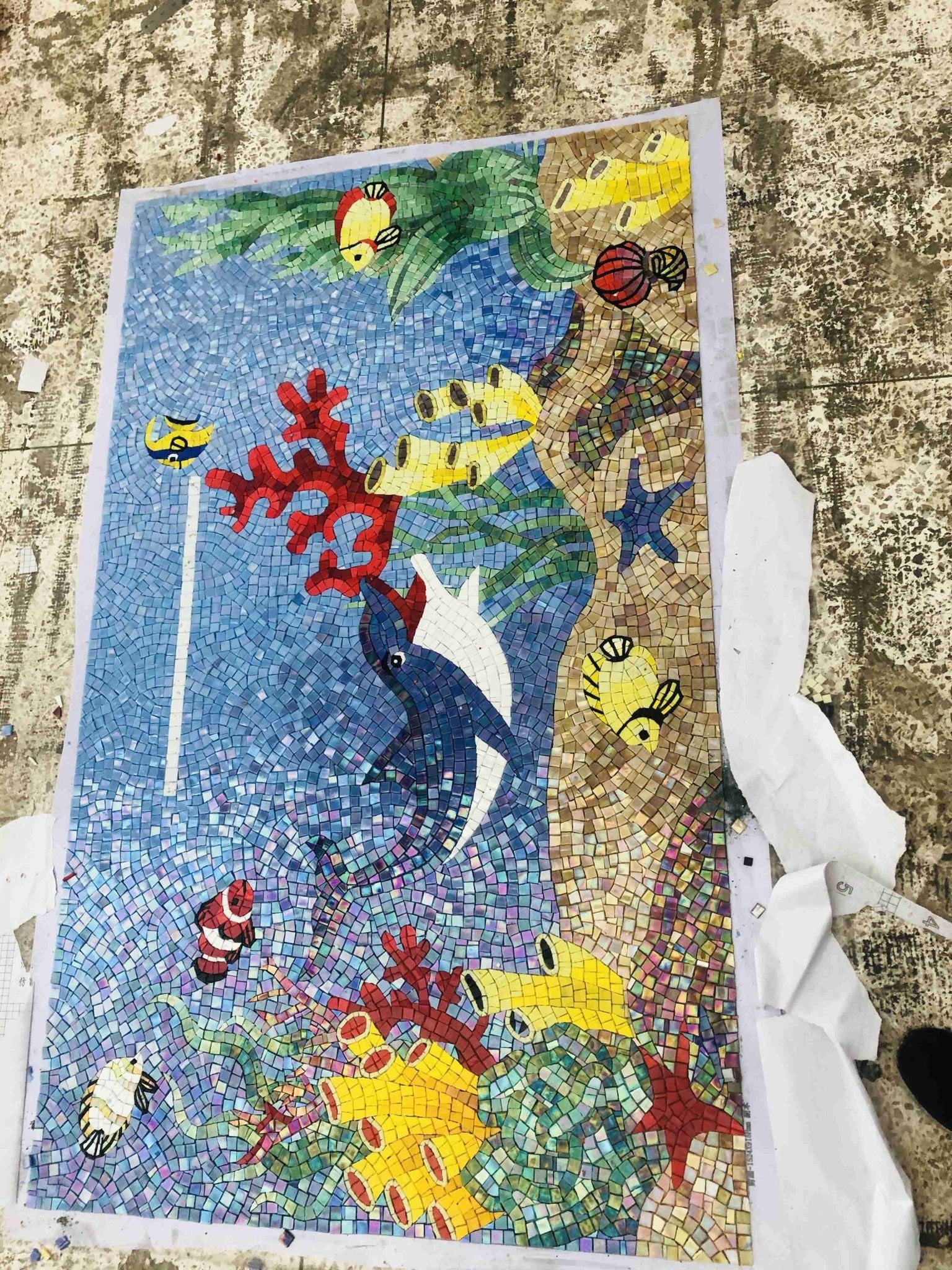 Gạch MOSAIC Hồ Bơi Gốm Sứ Hiện Đại Chống Trơn Ngoài Trời - Daisan Store