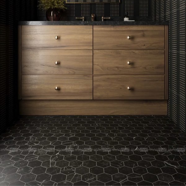 Gạch Mosaic IN515974 đen tia chớp - Daisan Store