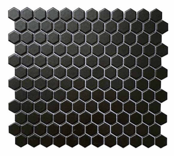 Gạch Mosaic Lục Giác 23x26 Đen Chip 9528 - Daisan Store
