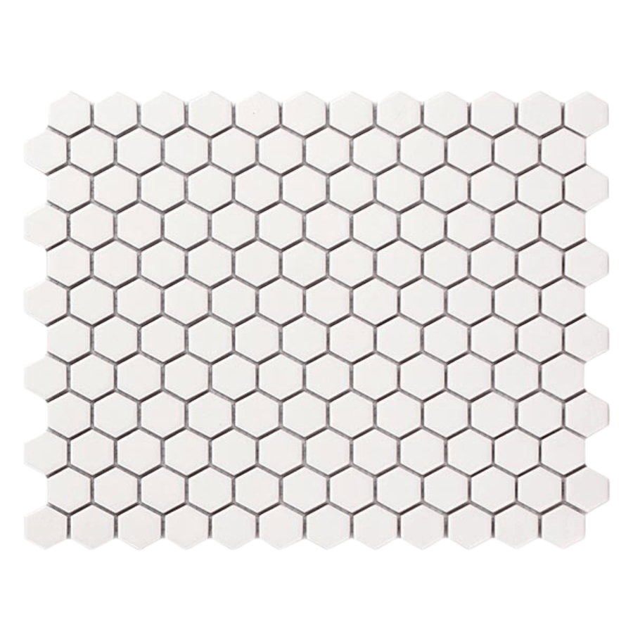 Gạch Mosaic Lục Giác 23x26mm Màu Trắng MHG 9525 - Daisan Store