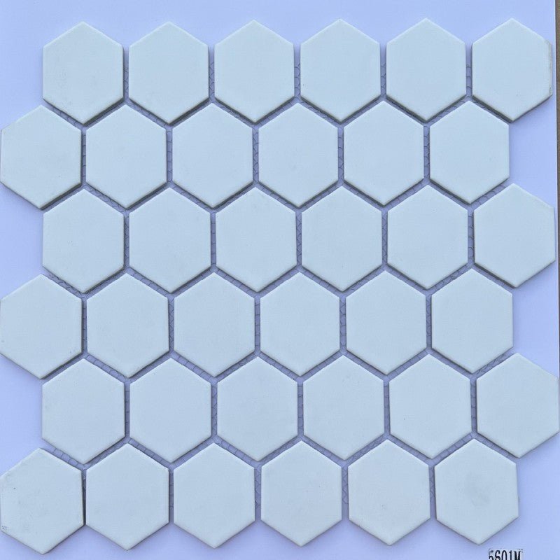 Gạch mosaic lục giác trắng mờ - Daisan Store