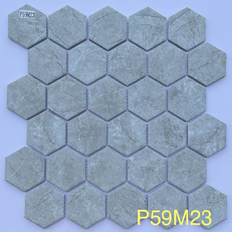 Gạch mosaic lục giác xám P59M23 - Daisan Store