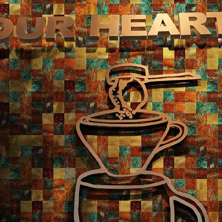 Gạch mosaic nhôm - nhựa tự dính hiện đại 450*450 chất lượng cao, bề mặt bóng vân gỗ dùng cho tường biệt thự - Daisan Store