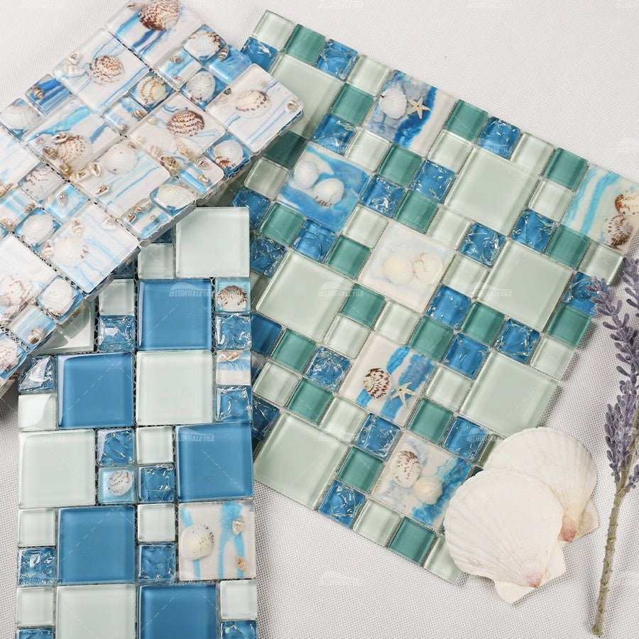 Gạch MOSAIC Nhựa Epoxy Hình Vỏ Sò Vuông - Daisan Store