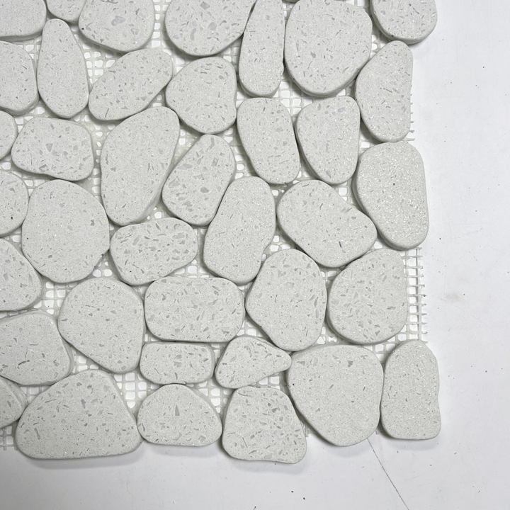 Gạch mosaic OMK White Jade xi măng bán buôn gạch mosaic trắng tự nhiên sang trọng - Daisan Store