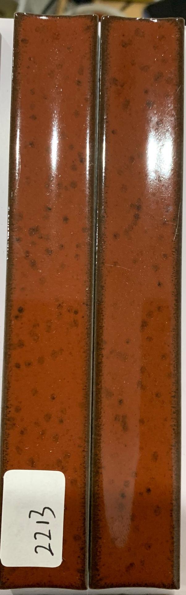 Gạch mosaic que đỏ chấm đen size 22*145 mã 2213 - Daisan Store