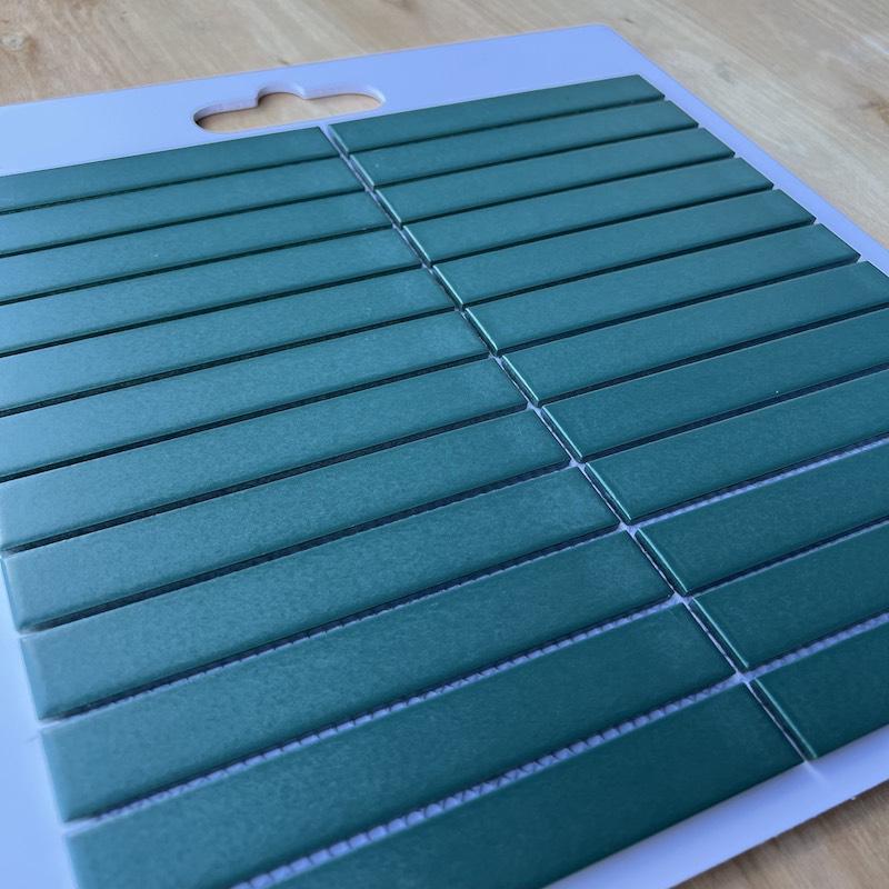 Gạch mosaic que xanh đậm mờ KT 22x145mm mã 2211M - Daisan Store