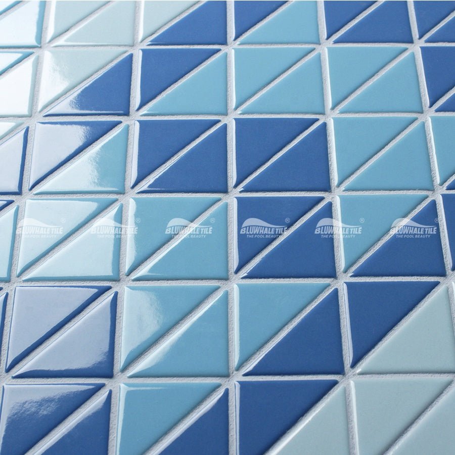 Gạch Mosaic Tam Giác Men Xanh Dương Tùy Chỉnh Sỉ Bluwhale - Daisan Store