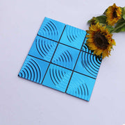 Gạch Mosaic Thép Không Gỉ Màu Xanh 3D Trang Trí Tường - Daisan Store