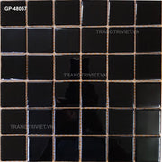 Gạch Mosaic kính đen chip KT 48x48mm GP-48057
