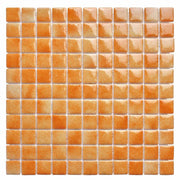 Gạch mosaic thủy tinh vuông dày 4mm màu vàng hiện đại sang trọng cho hồ bơi biệt thự nhà bếp ốp tường - Daisan Store