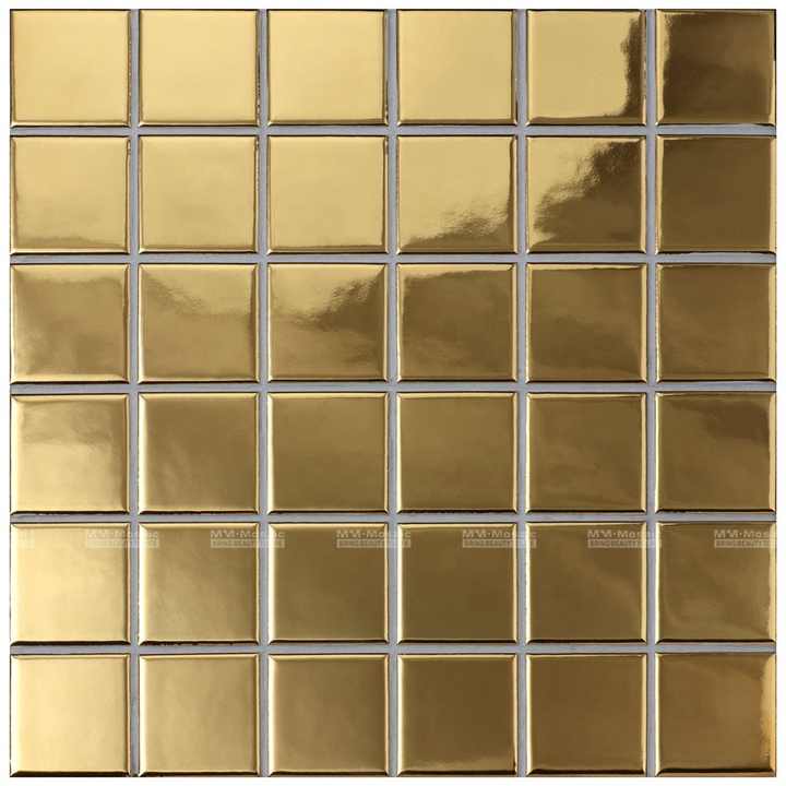 Gạch MOSAIC Vàng Bóng Loại Vuông 48x48mm - Daisan Store