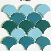 Gạch Mosaic vảy cá 85x95mm mix 4 màu GP - FT1168B246 - Daisan Store