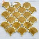 Gạch Mosaic vảy cá 85x95mm vàng men rạn SH - XFB90070 (1h/1,03m/13vi) - Daisan Store