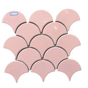 Gạch Mosaic vảy cá màu hồng men bóng GP - FT115PK - Daisan Store
