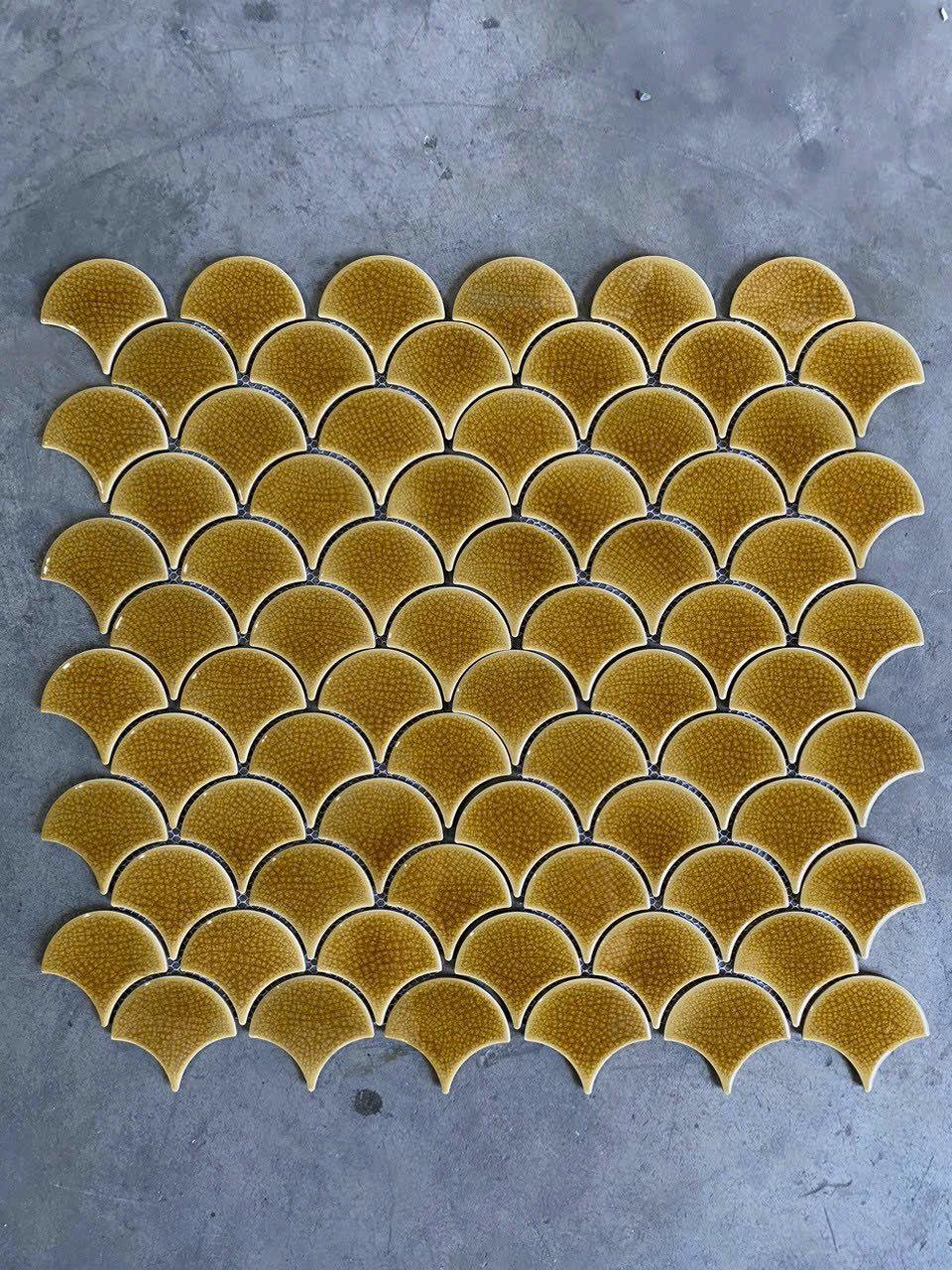 Gạch Mosaic vảy cá men rạn 90070 - Daisan Store