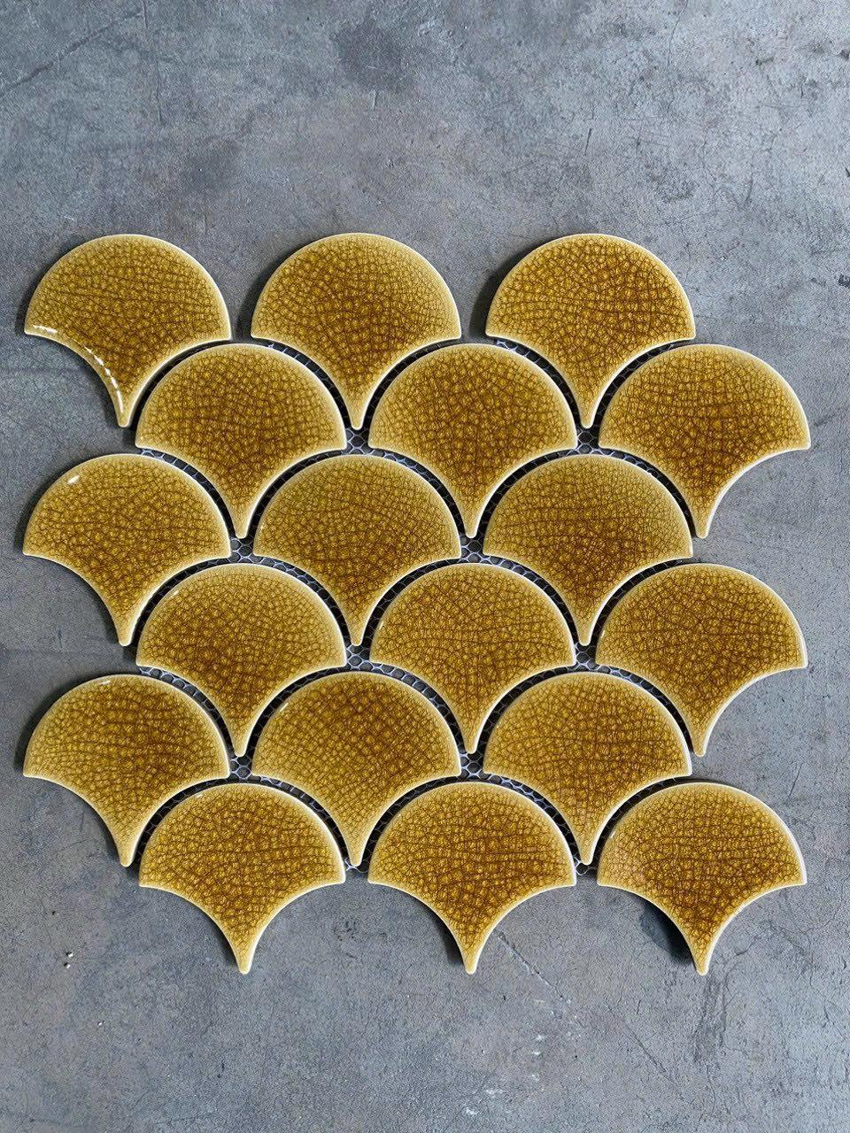 Gạch Mosaic vảy cá men rạn 90070 - Daisan Store