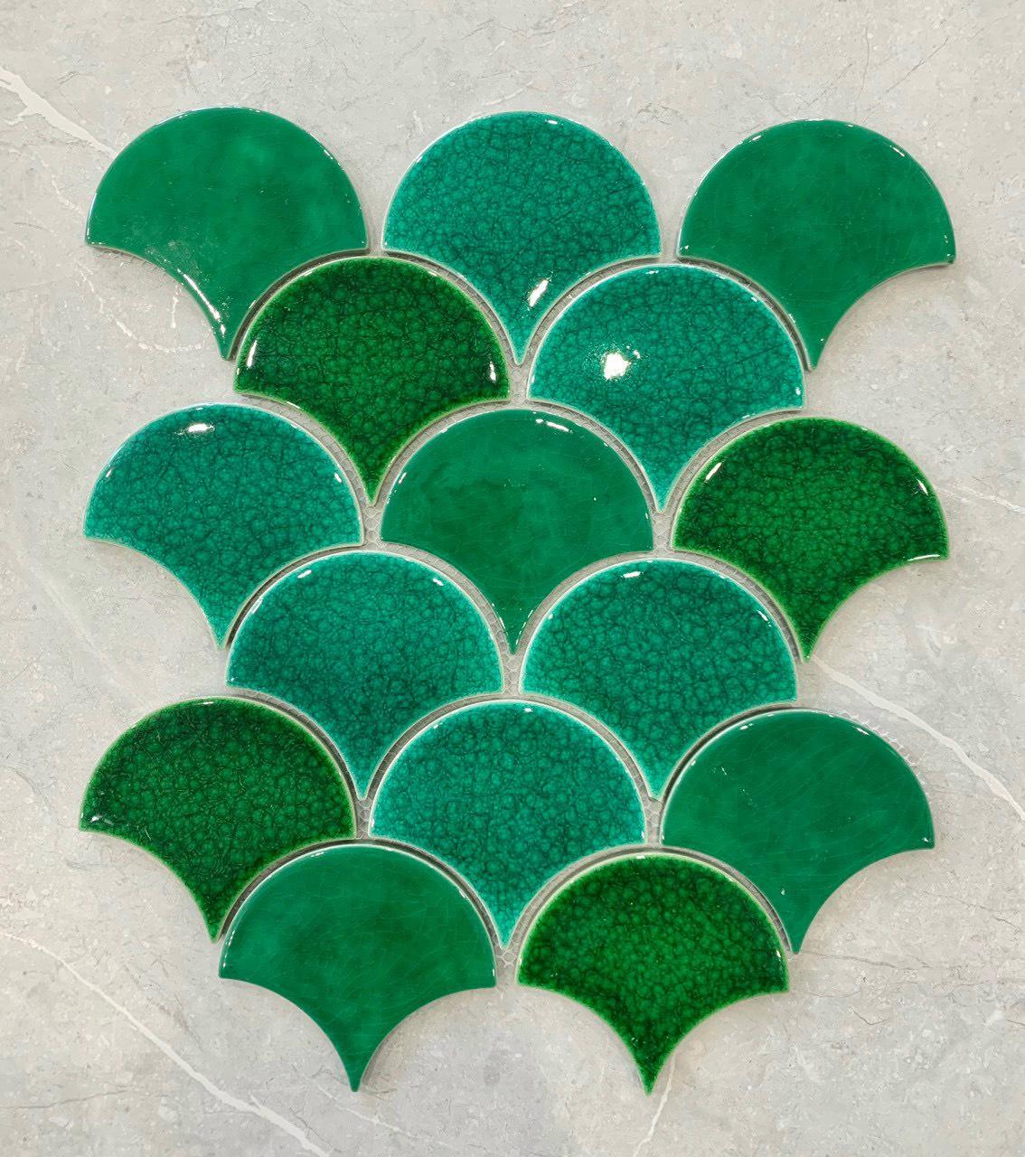 Gạch Mosaic vảy cá men rạn EMIX070821 - Daisan Store