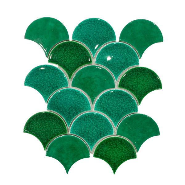 Gạch Mosaic vảy cá men rạn EMIX070821 - Daisan Store